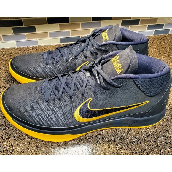 NIKE KOBE AD BM MEN SIZE 18 BLACK MAMBA GOLD AQ5164 001 LOS ANGELES LAKERS HOF main image 11